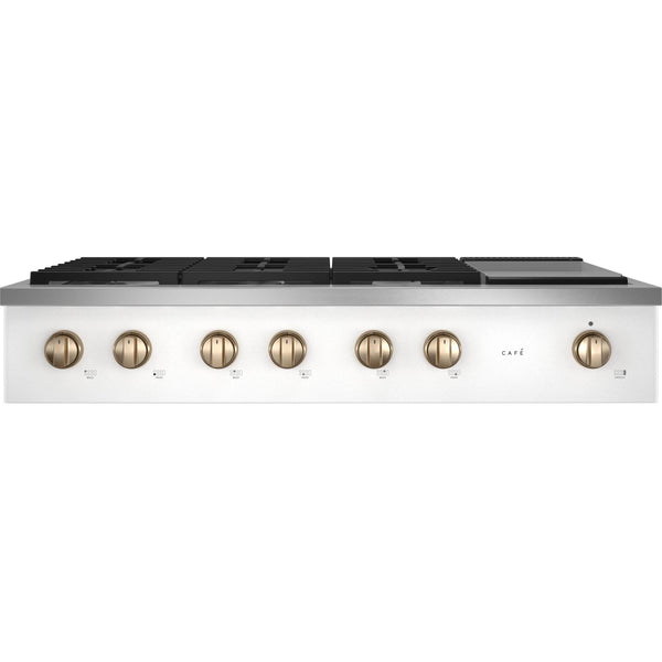 Café 48-inch Built-in Gas Rangetop with Griddle CGU486P4TW2