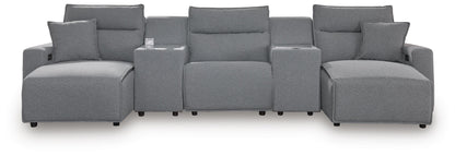 Modmax II 5-Piece Reclining Sectional with Double Chaise and Consoles