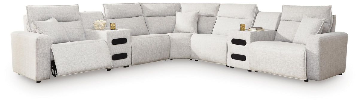 Modmax II 7-Piece Power Reclining Sectional with Chaise and Audio Consoles