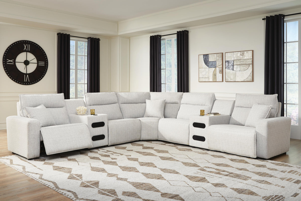 Modmax II 7-Piece Power Reclining Sectional with Chaise and Audio Consoles