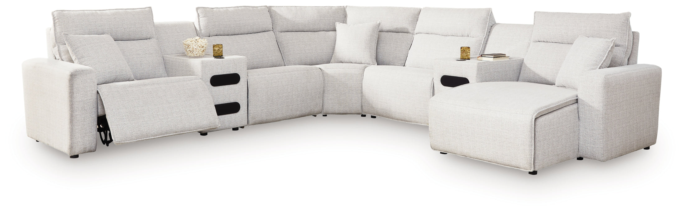 Modmax II 7-Piece Power Reclining Sectional with Chaise and Audio Consoles
