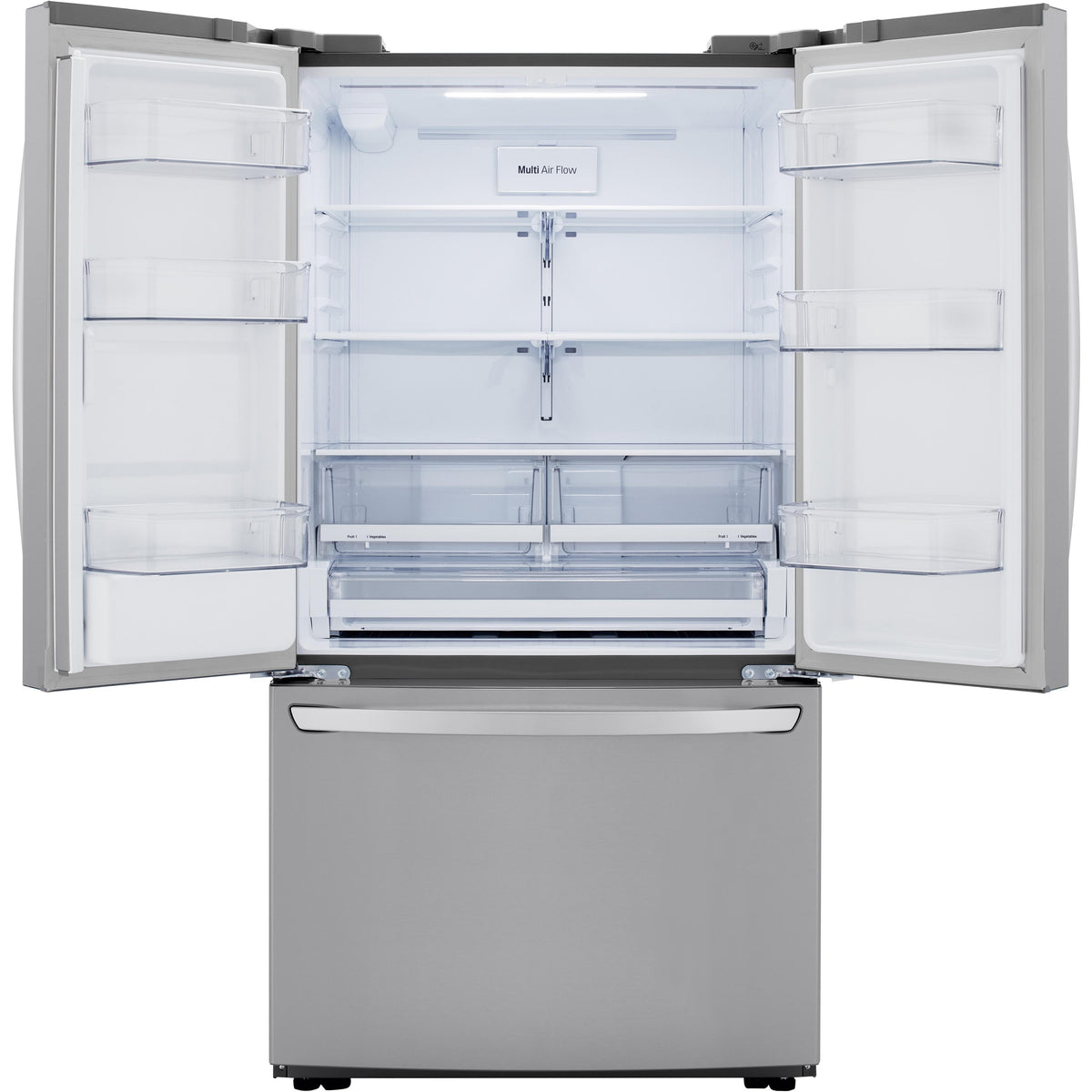  LG 36-inch, 29 cu.ft. Freestanding French 3-Door Refrigerator with Multi-Air Flow™ Technology LRFWS2906S IMAGE 2