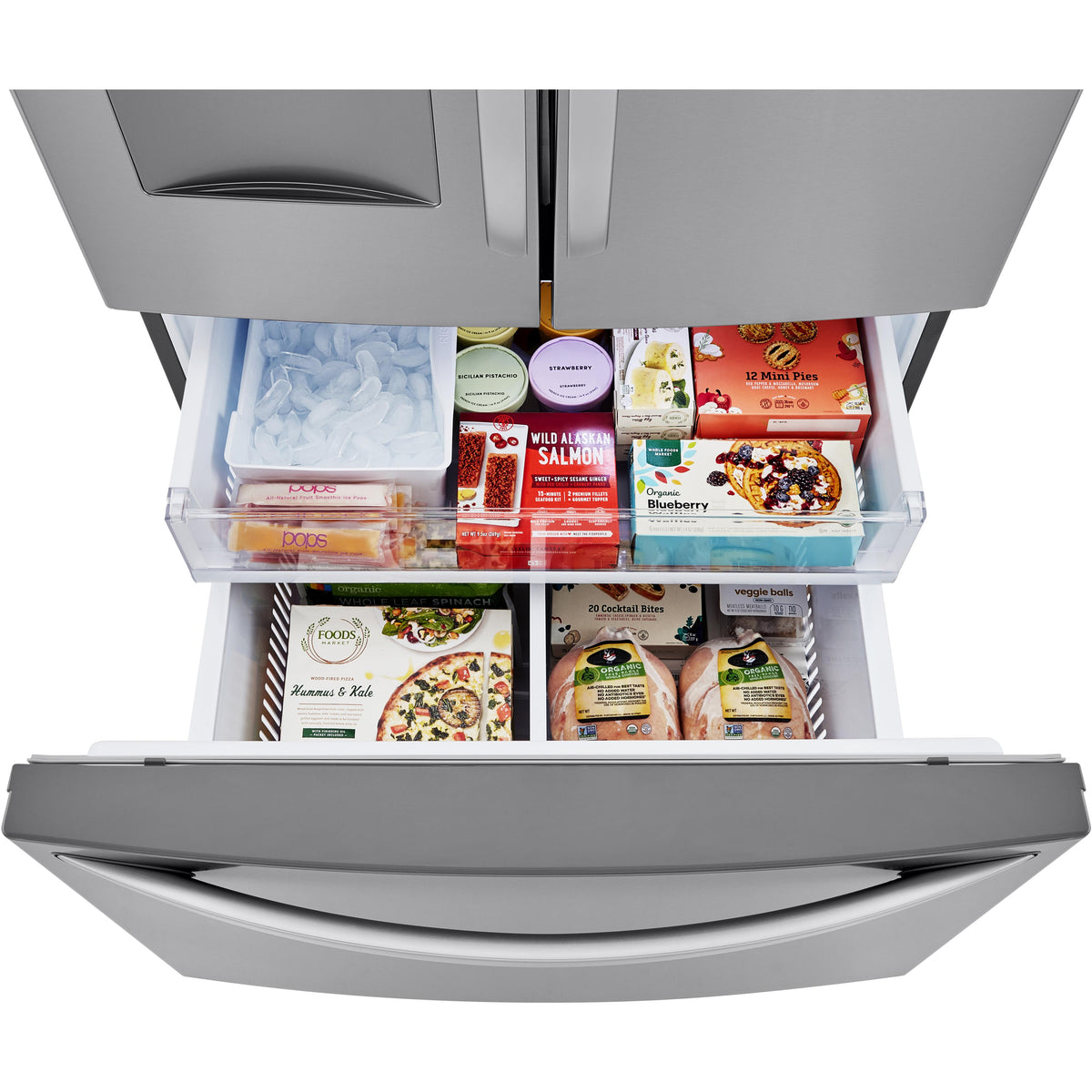  LG 36-inch, 29 cu.ft. Freestanding French 3-Door Refrigerator with Multi-Air Flow™ Technology LRFWS2906S IMAGE 6