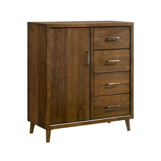 Malibu 4-Drawer Chest – Walnut