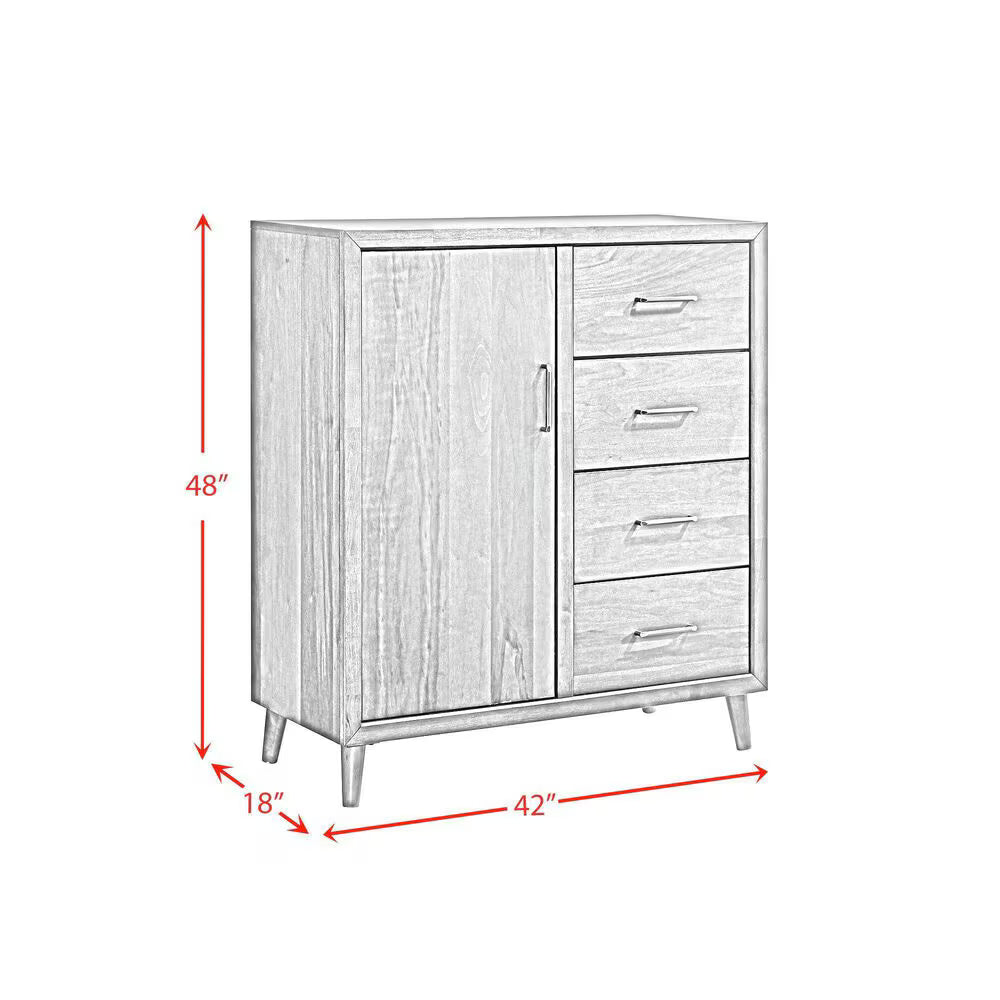 Malibu 4-Drawer Chest – Walnut