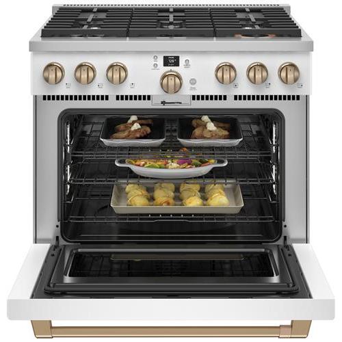  Café 36-inch Freestanding Dual-Fuel Range with 6 Burners C2Y366P4TW2 IMAGE 3