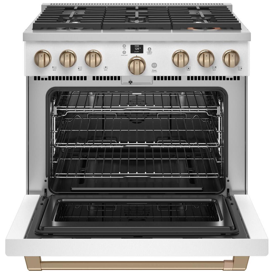  Café 36-inch Freestanding Gas Range with WI-FI Connect CGY366P4TW2 IMAGE 2