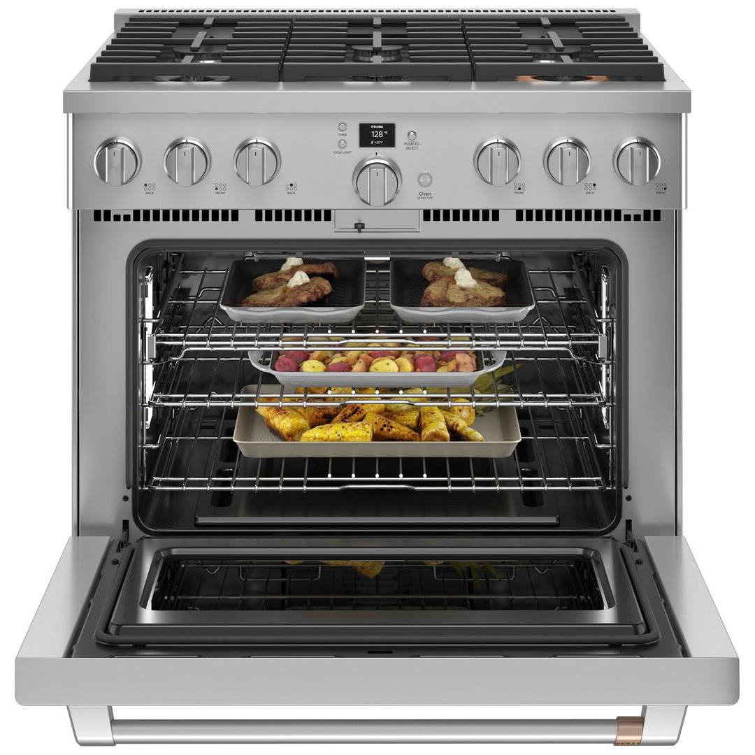  Café 36-inch Freestanding Gas Range with WI-FI Connect CGY366P2TS1 IMAGE 3
