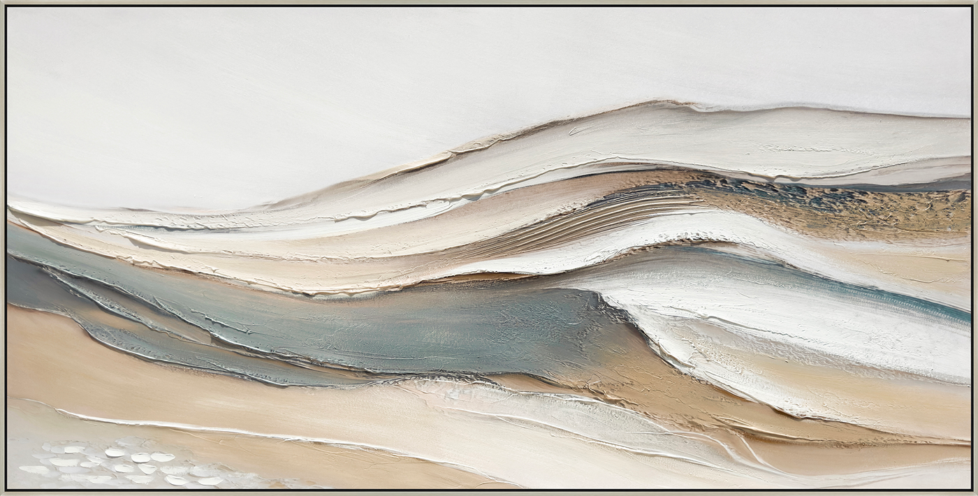 Calming Flow Hand-embellished Canvas in Frame