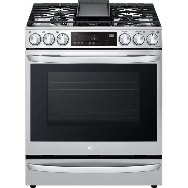 LG 30-inch, 6.3 cu ft. Slide-in Gas Range with Sous-Vide LSGL6337F