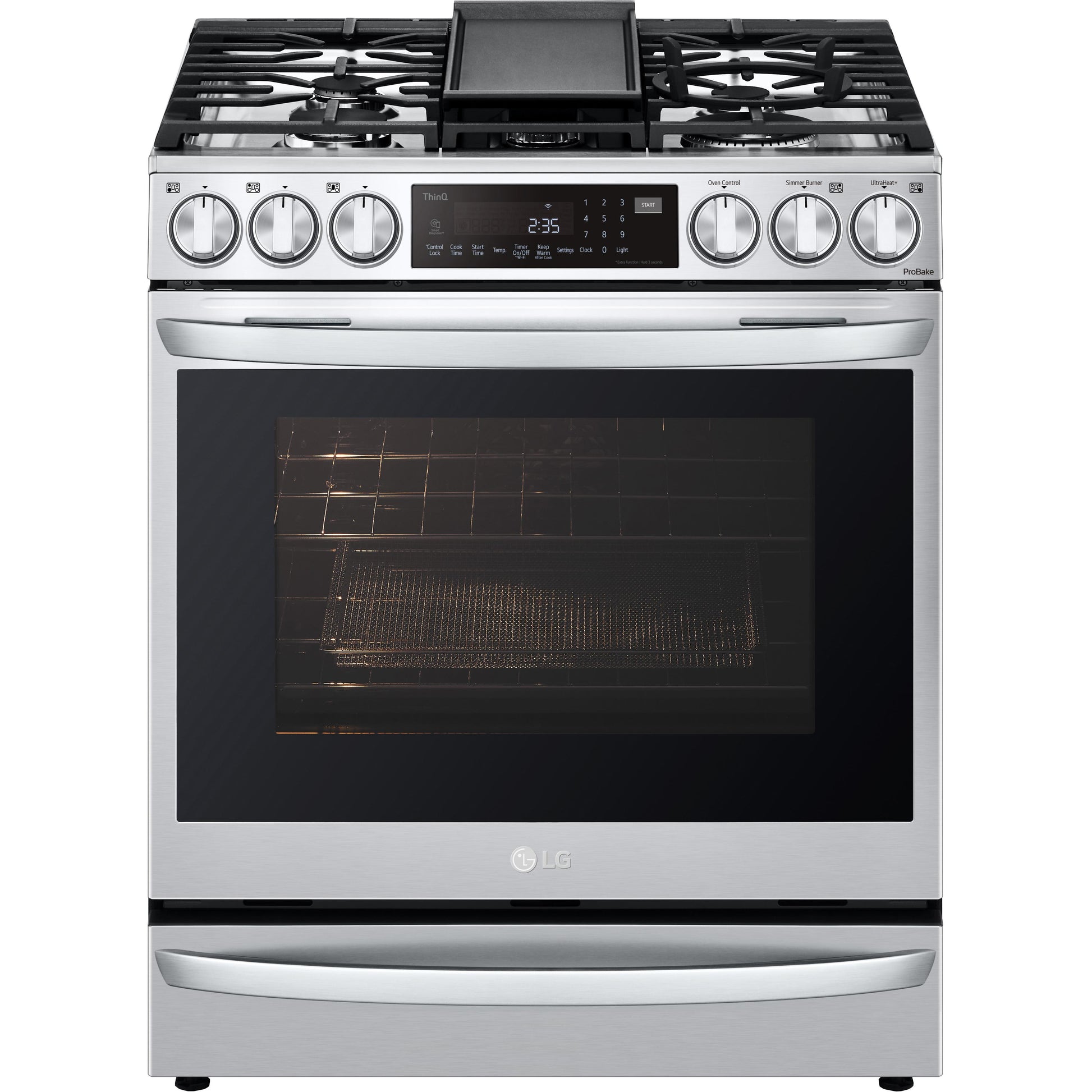 LG 30-inch, 6.3 cu ft. Slide-in Gas Range with Sous-Vide LSGL6337F IMAGE 2