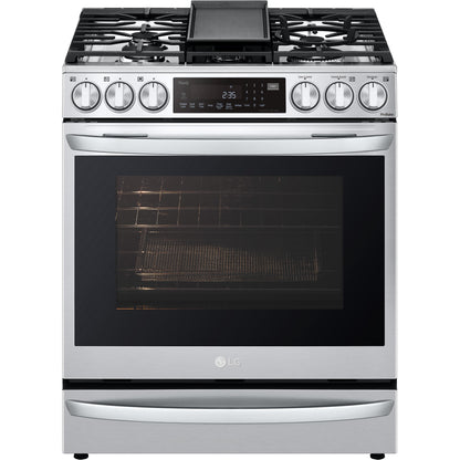 LG 30-inch, 6.3 cu ft. Slide-in Gas Range with Sous-Vide LSGL6337F IMAGE 2