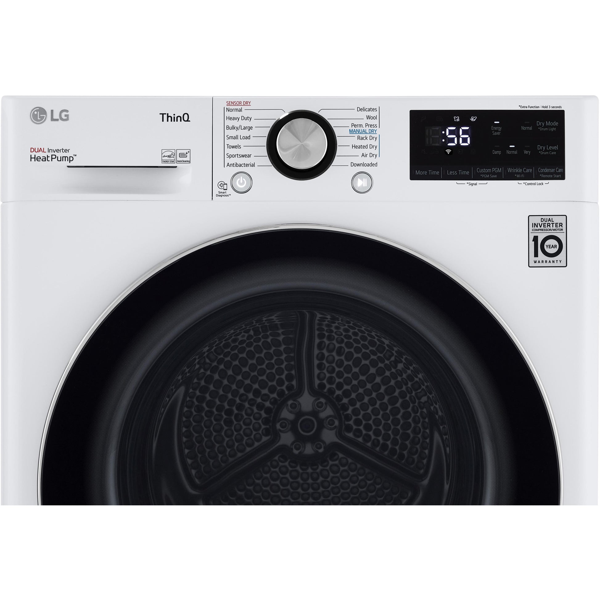  LG 4.2 cu.ft. Electric Dryer with ThinQ® Technology DLHC1455W IMAGE 3
