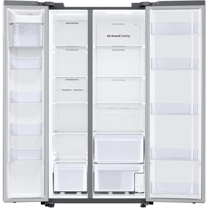  Samsung 36-inch, 22.6 cu.ft. Counter-Depth Side-by-Side Refrigerator with In-Door Ice Maker RS23A500ASR/AA IMAGE 4