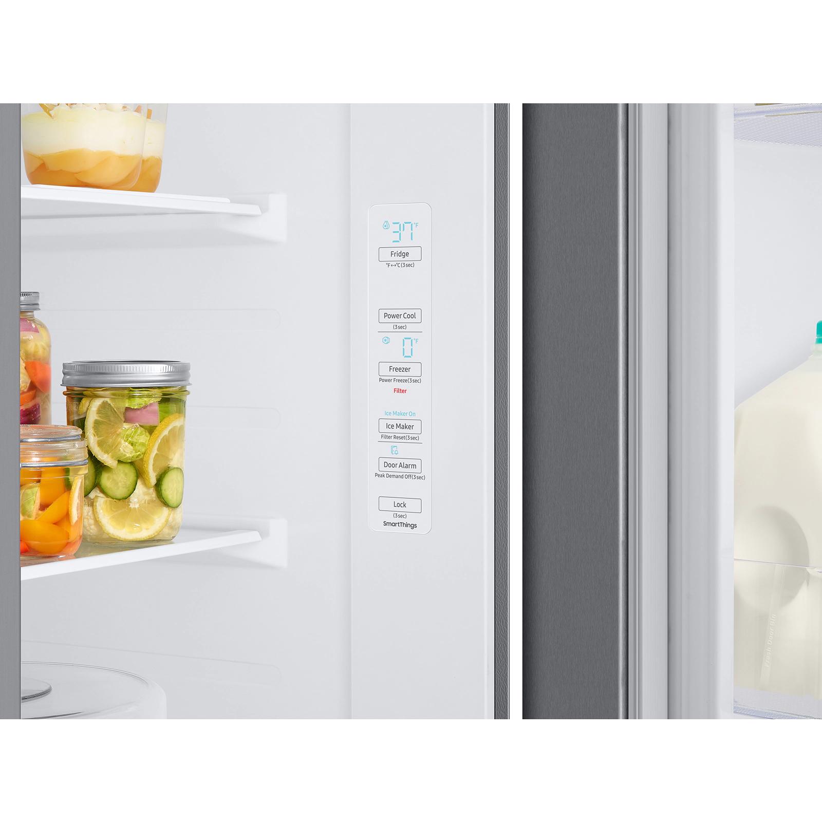  Samsung 36-inch, 22.6 cu.ft. Counter-Depth Side-by-Side Refrigerator with In-Door Ice Maker RS23A500ASR/AA IMAGE 6