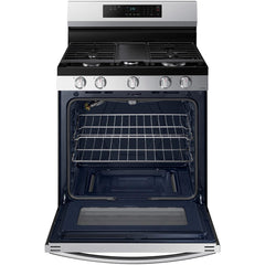  Samsung 30-inch Freestanding Gas Range with Wi-Fi Connect NX60A6311SS/AA IMAGE 2