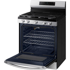  Samsung 30-inch Freestanding Gas Range with Wi-Fi Connect NX60A6111SS/AA IMAGE 3