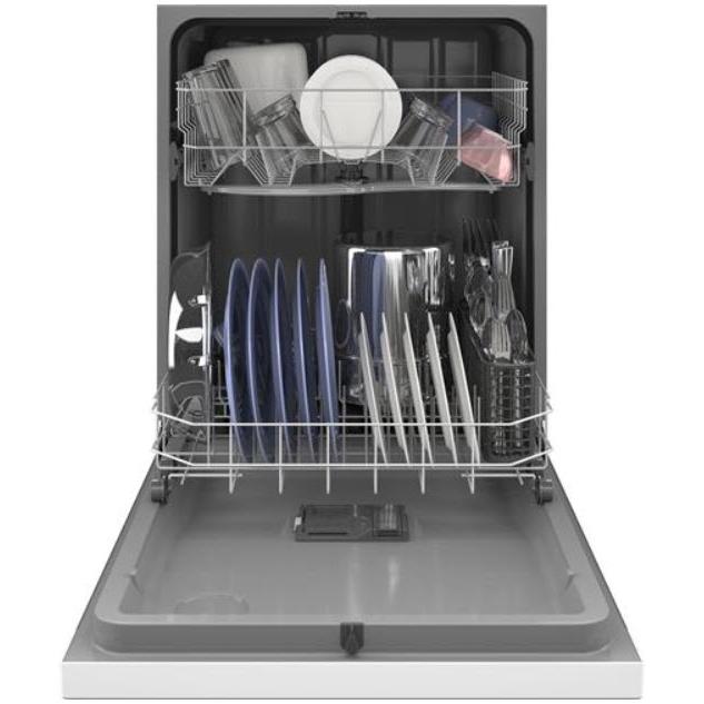  Hotpoint 24-inch Built-in Dishwasher with Plastic Interior HDF310PGRWW IMAGE 3