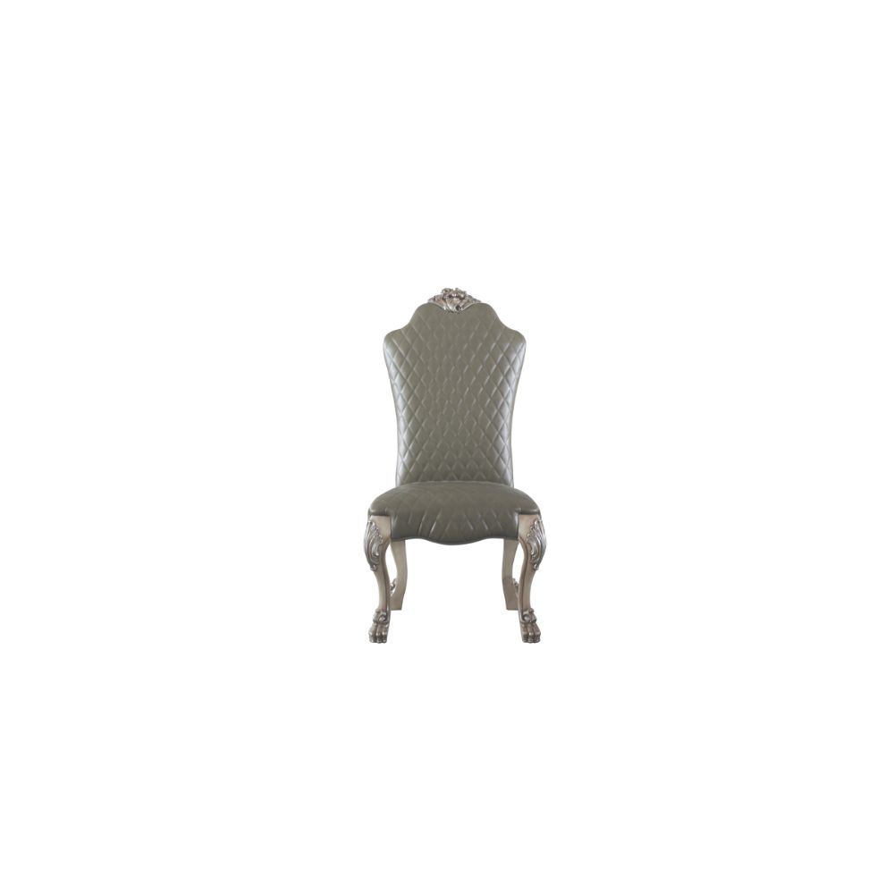 Dresden 46"H Upholstered Side Chair (Set-2) with Diamond Pattern & Welt Trim