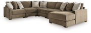 Camellia-Court 6-Piece Sectional with Chaise