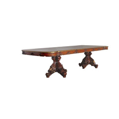 Mesa de comedor Picardy de 120" de largo con juego de hojas extraíbles