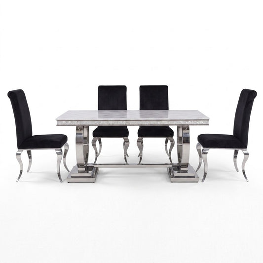 Zander 5PC Dining Set Package + FREE 2PC Accessories Set