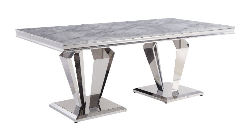 Mesa de comedor rectangular Satinka de 79" de largo