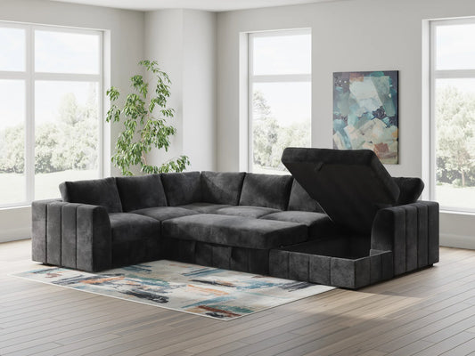 Armfield 4-Piece Sectional with Pop Up Sleeper and Chaise