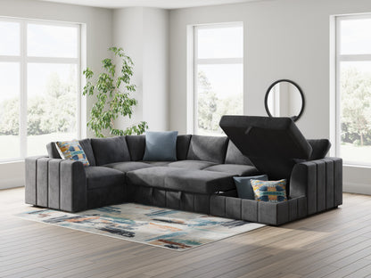 Armfield 4-Piece Sectional Charcoal Fabric