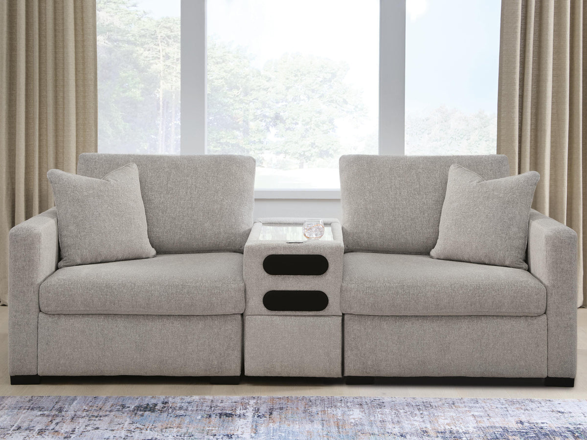 ModMax Luxe 3-Piece Sectional Loveseat with Audio Console