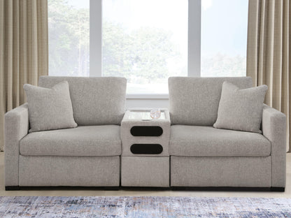 ModMax Luxe 3-Piece Sectional Loveseat with Audio Console