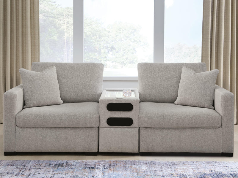 ModMax Luxe 3-Piece Sectional Loveseat with Audio Console