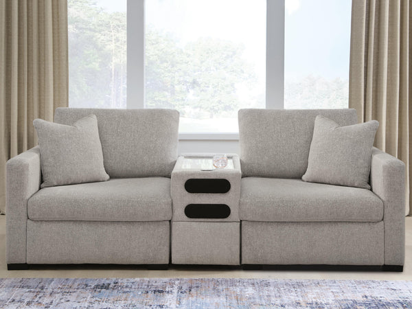 ModMax Luxe 3-Piece Sectional Loveseat with Audio Console