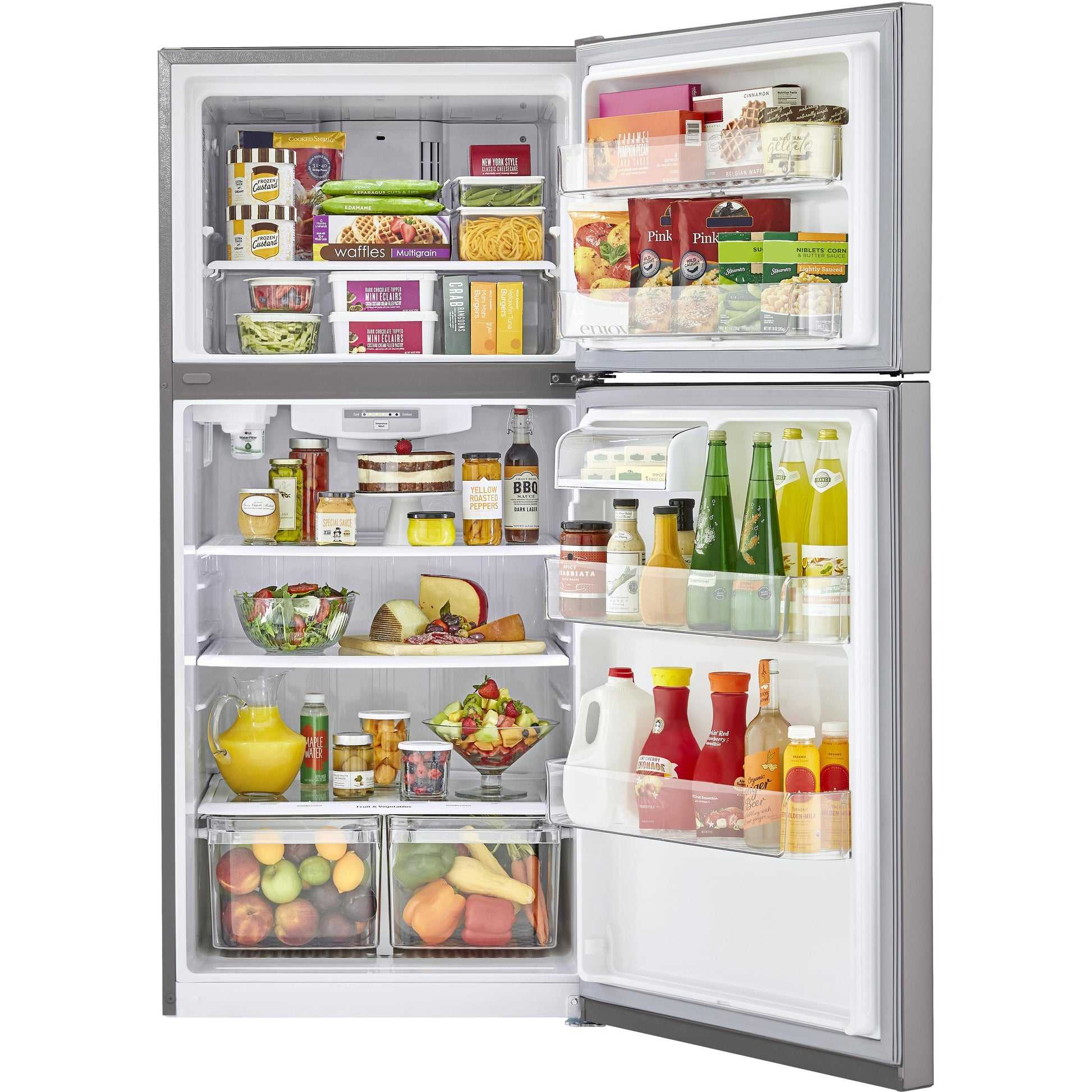 LG 33-inch, 24 cu.ft. Freestanding Top Freezer Refrigerator with Internal Water Dispenser LRTLS2403S IMAGE 9