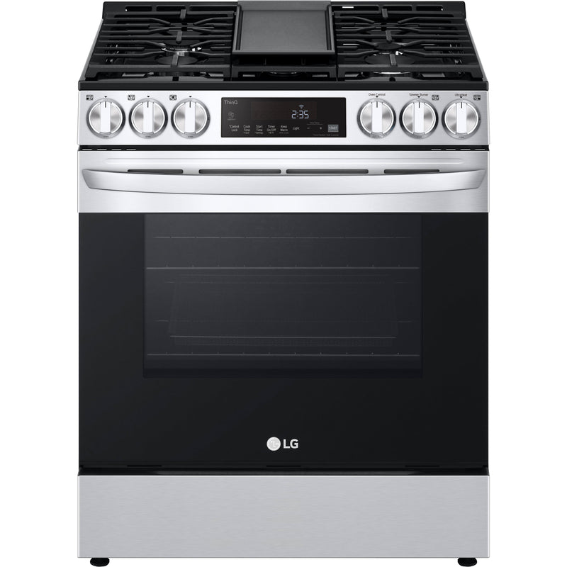LG 30-inch Slide-in Gas Range with Air Fry Technology LSGL5833F