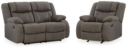 First Base Reclining Loveseat and Recliner