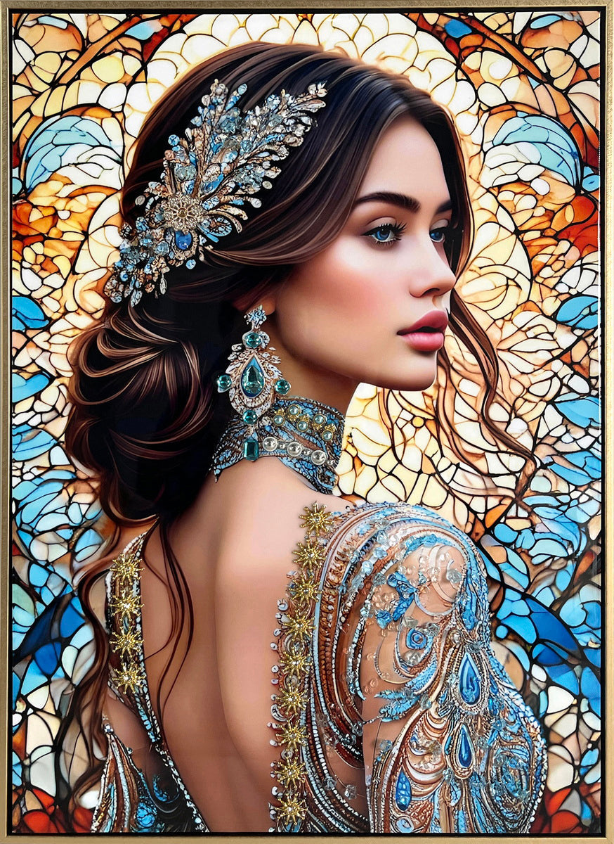 Jeweled Reverie I Gloss Canvas in Frame