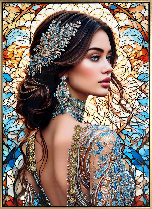 Jeweled Reverie I Gloss Canvas in Frame