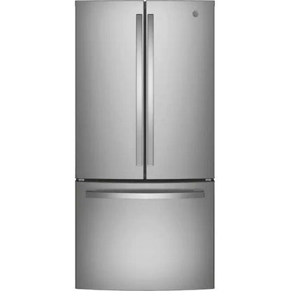 GE 33-inch, 24.8 cu. ft. French 3-Door Refrigerator with Internal Water Dispenser GNE25JYKFS IMAGE 1