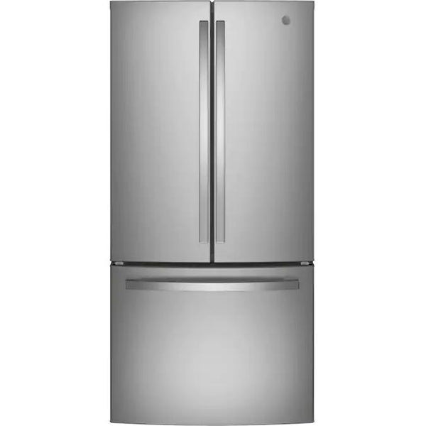 GE 33-inch, 24.8 cu. ft. French 3-Door Refrigerator with Internal Water Dispenser GNE25JYKFS