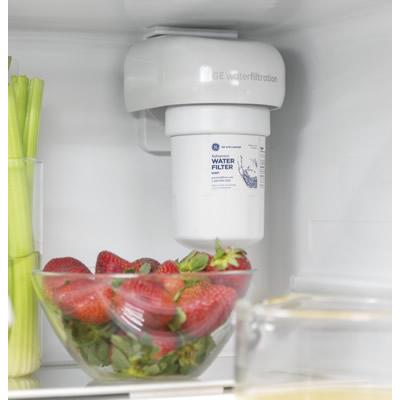  GE 33-inch, 24.8 cu. ft. French 3-Door Refrigerator with Internal Water Dispenser GNE25JYKFS IMAGE 2