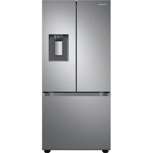 Samsung 30-inch, 22 cu.ft. French 3-Door Refrigerator with Water Dispensing System RF22A4221SR/AA IMAGE 1