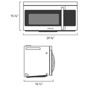  Samsung 30-inch, 1.6 cu.ft. Over-the-Range Microwave Oven with LED Display ME16A4021AS/AA IMAGE 5