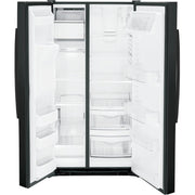 GE 36-inch, 25.3 cu. ft. Side-by-Side Refrigerator with Water and Ice Dispenser GSS25GGPBB IMAGE 2