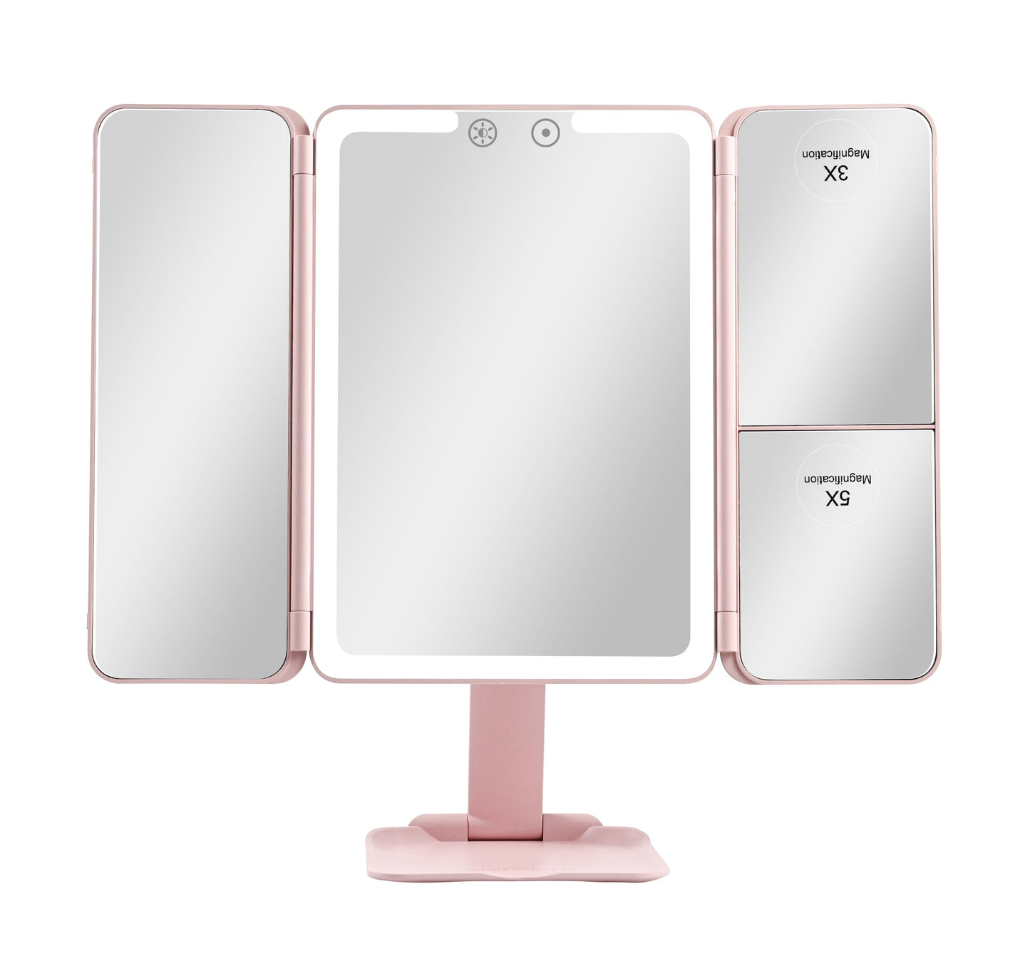 Flex Mini Trifold LED Makeup Mirror With Stand