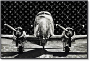 ''Vintage Airplane Art'' Gloss in Frame