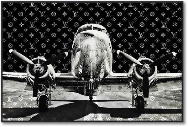 ''Vintage Airplane Art'' Gloss in Frame