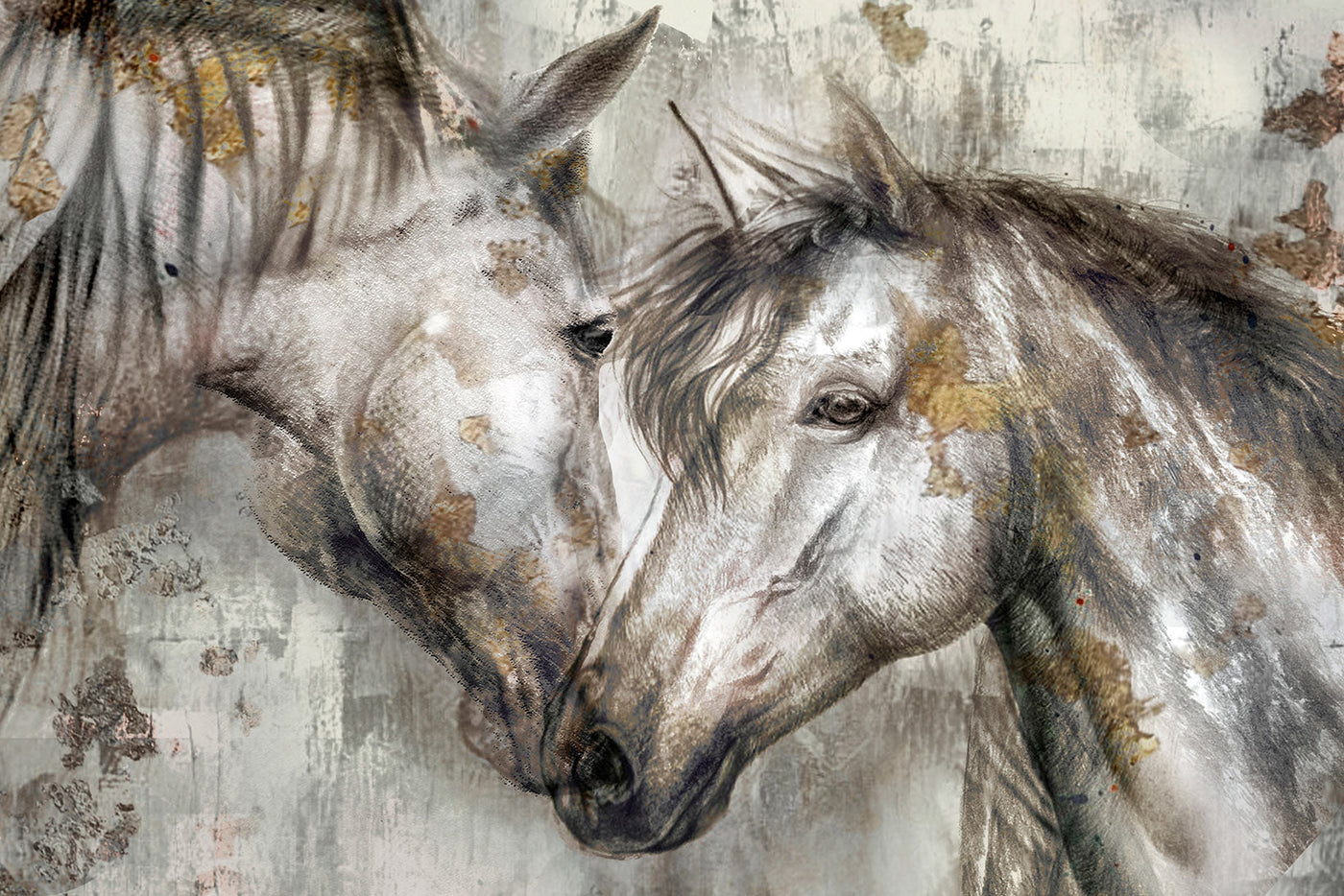 ''Horses Together'' Tempered Glass
