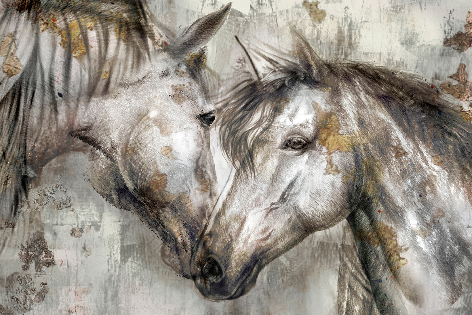 ''Horses Together'' Tempered Glass