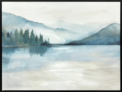 Serene Reflections I Hand-embellished Canvas in Frame